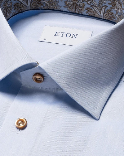 Light blue Signature Twill Shirt - Contemporary fit