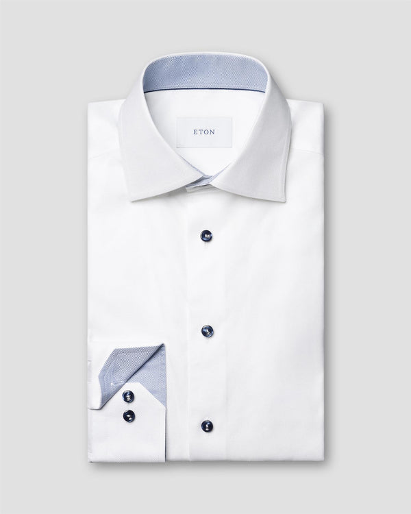 Solid Royal Oxford Effect Shirt Contemporary Fit