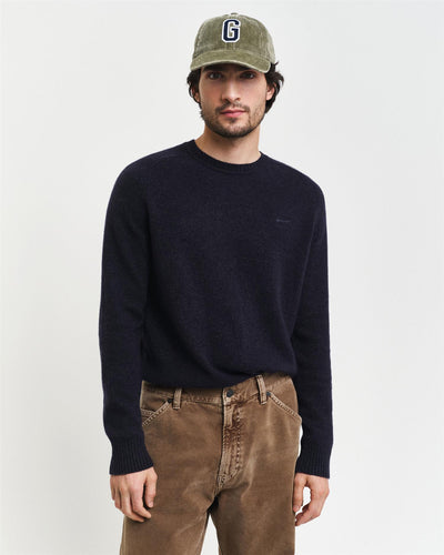 Wool blend c-neck