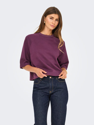 Onldasie 2/4 O-Neck Raglan Ub Cs Swt