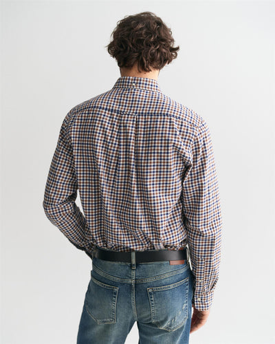 Reg light twill gingham shirt