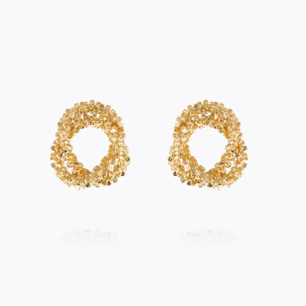 Gemma Knot Earrings Gold
