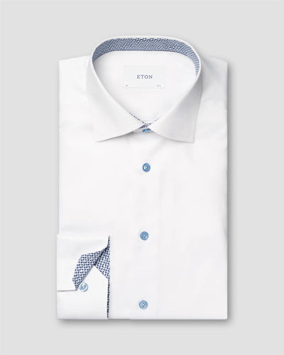 Solid signature twill geometric effect shirt