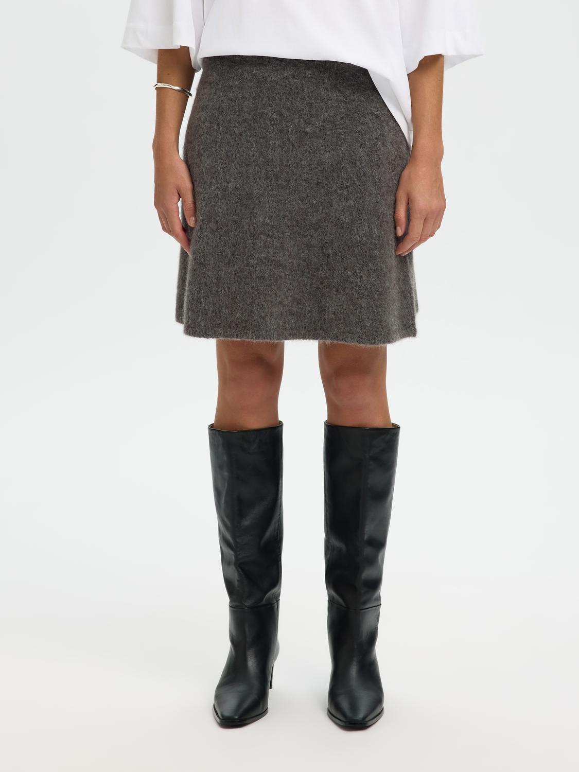 Slflulu Brushed Hw Knit Skirt