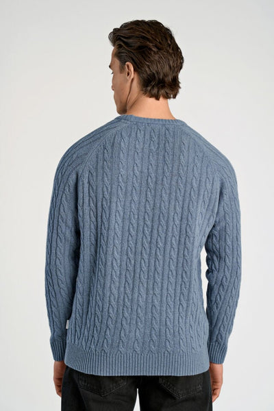 Lambswool reglan cable o-neck