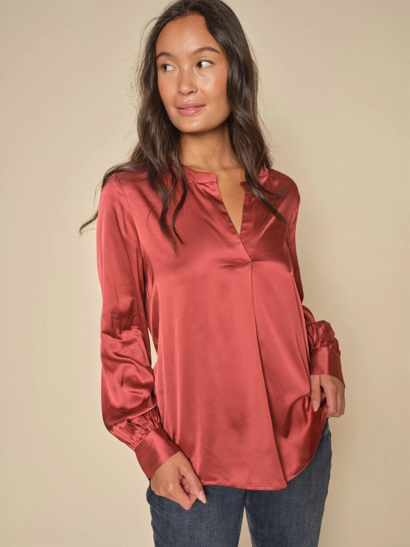 MMEnfa Satin Blouse