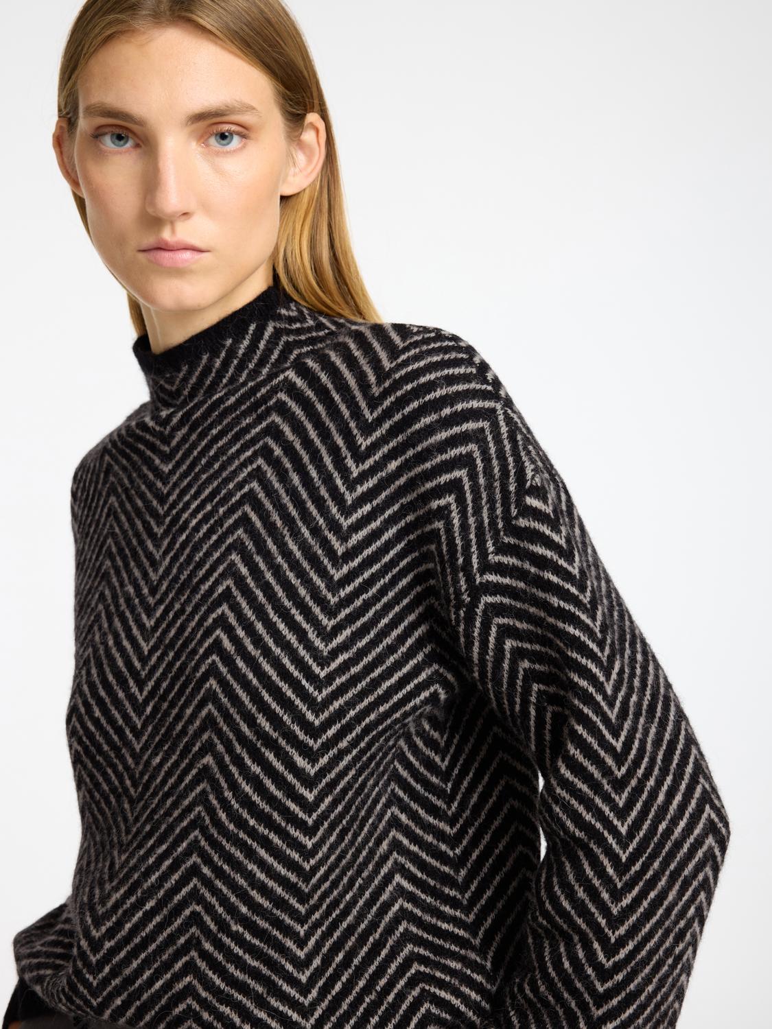 Slflulu Ls Herringbone Knit High Neck