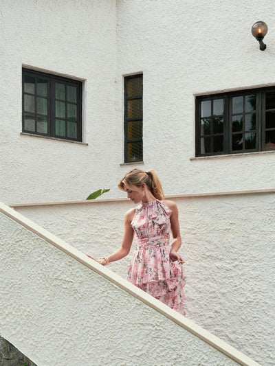 Marli Flower Chiffon Dress
