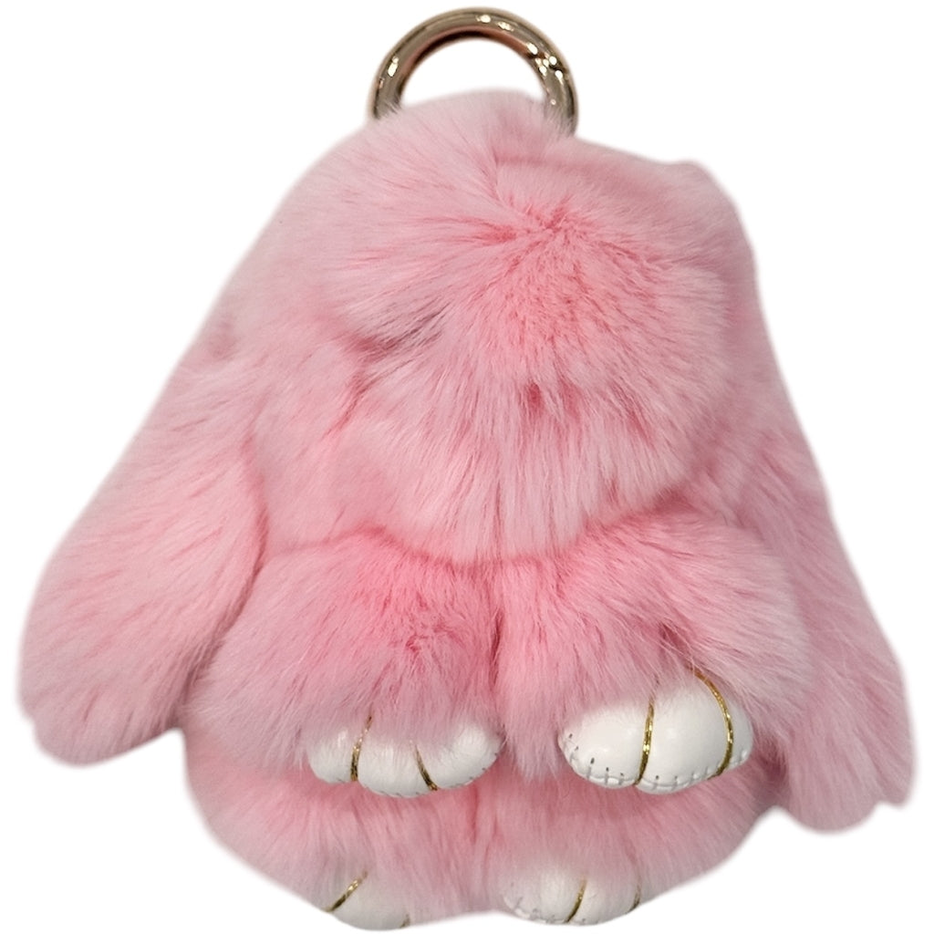 Fluffy Bunny Bag Charm
