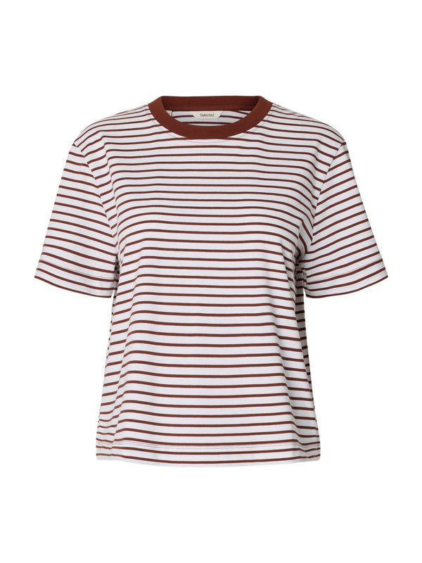 Slwessential Ss Striped Boxy Tee