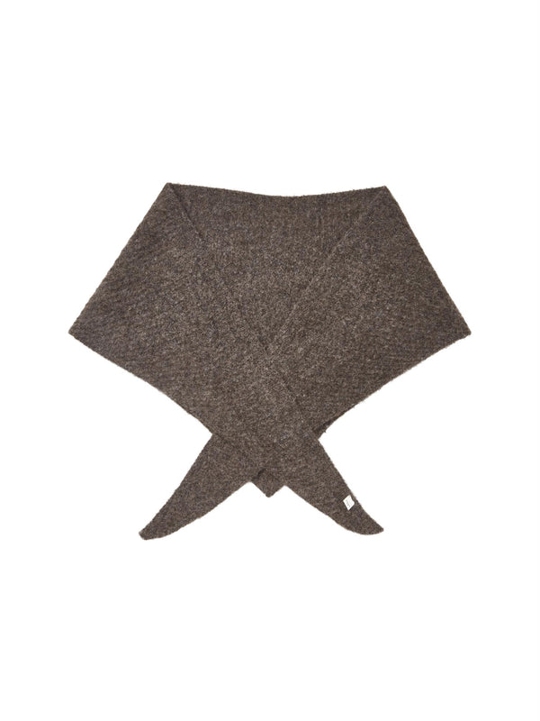 Alpaca-Wool Triangle Scarf