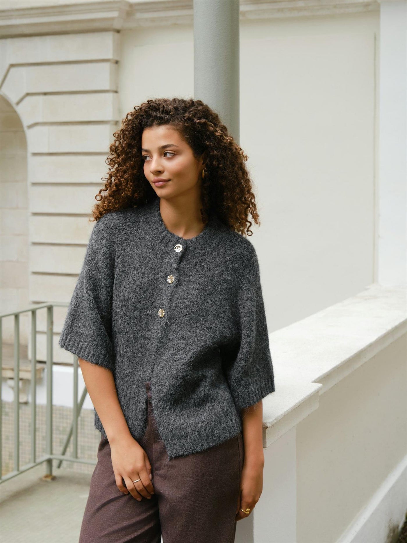 Benuta fluffy knit cardigan