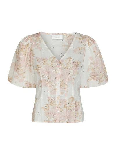 Timbra emb rose blouse