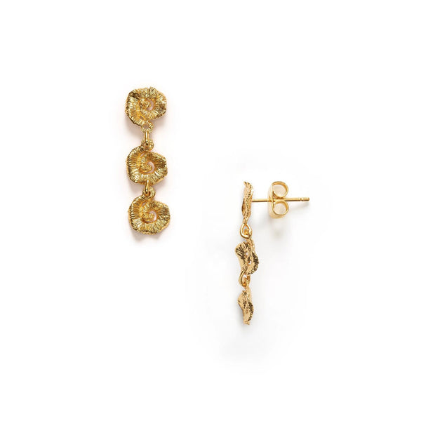 Triple sun earrings