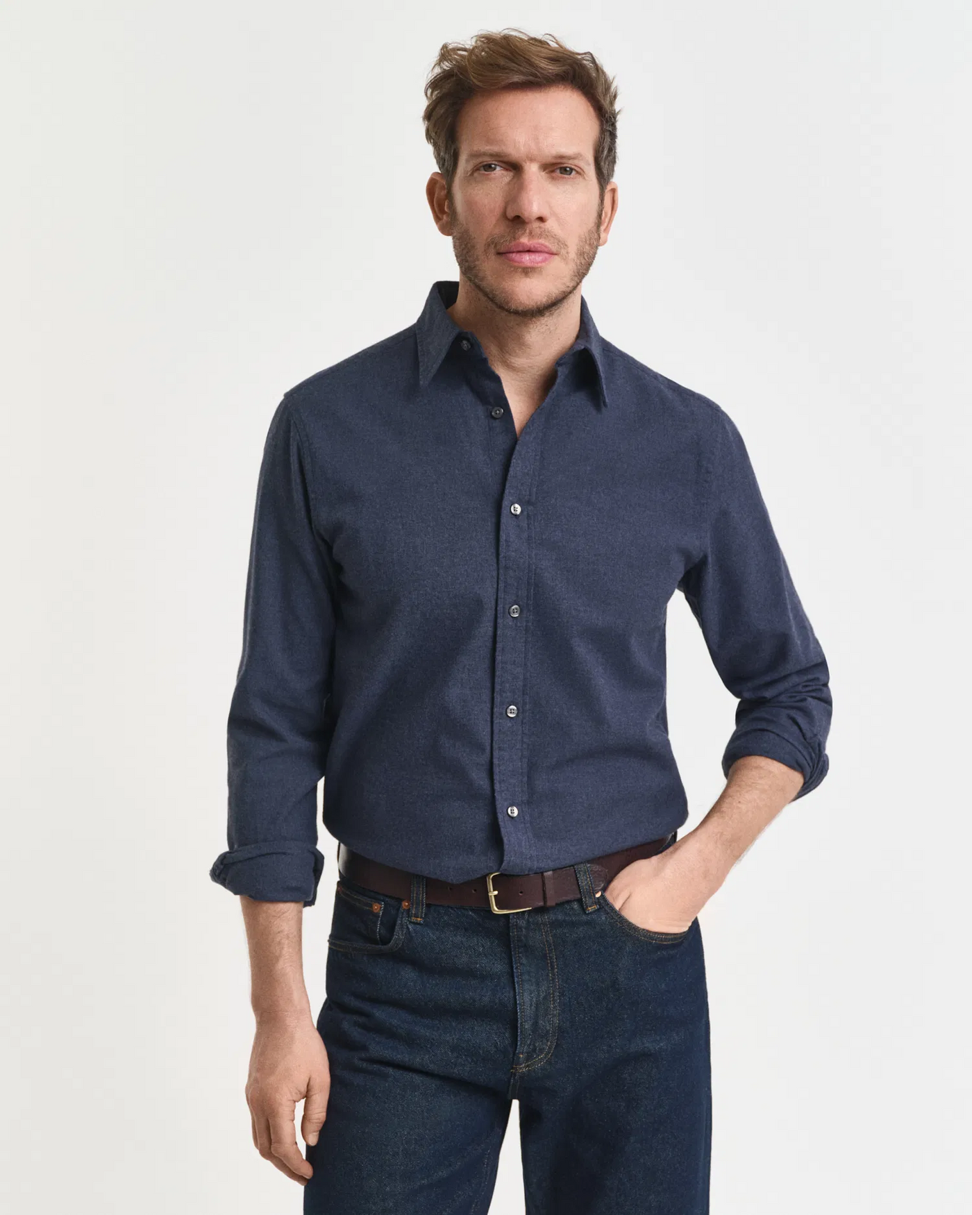Reg flannel melange shirt