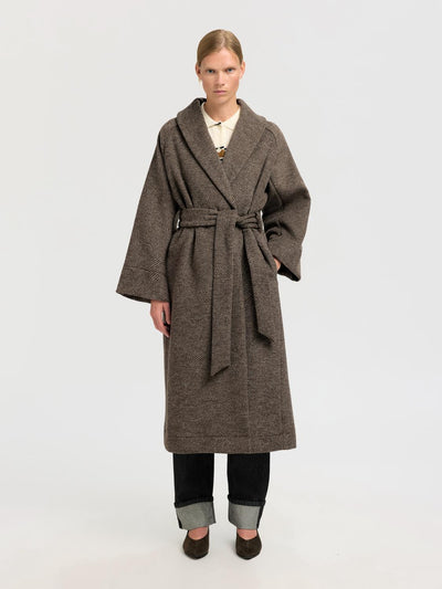 Slfida 7/8 Sleeve Wool Blend Coat