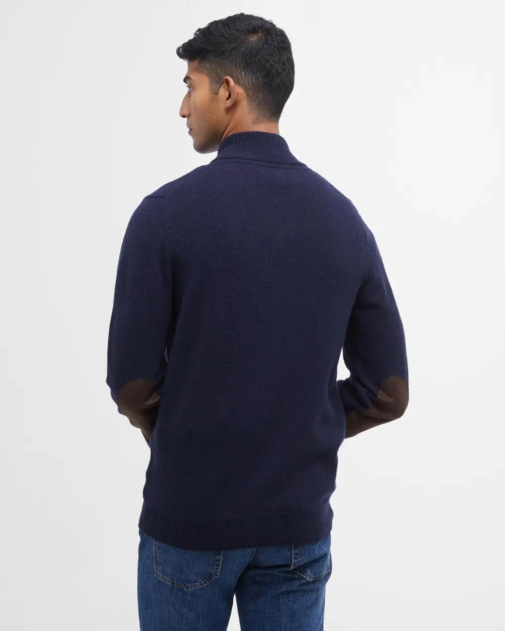 Essential Patch Zip Through Knitted Jumper
