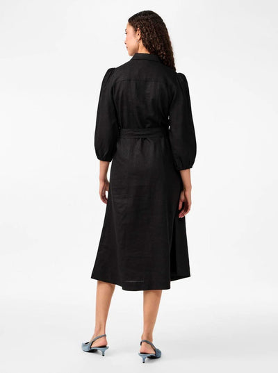 YASFLAXY 3/4 linen shirt dress