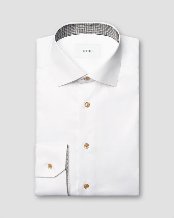 Geometric effect signature twill shirt Slim Fit