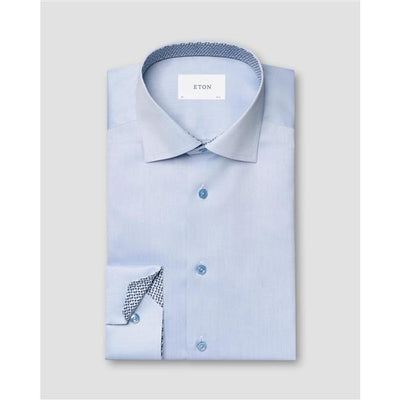Solid signature twill geometric effect shirt