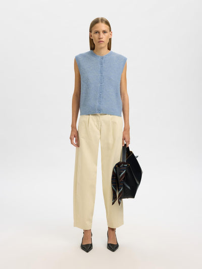 Slflulu Sl Button O-Neck Vest