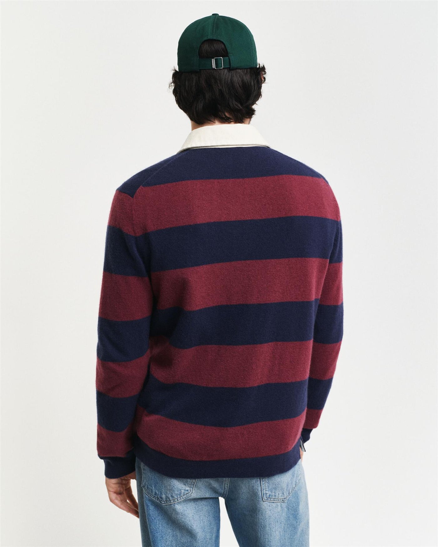 Extrafine lambswool striped rugger