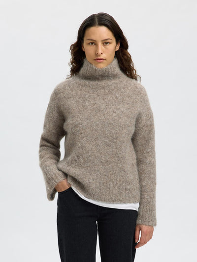Slfgabriella Ls Knit High Neck