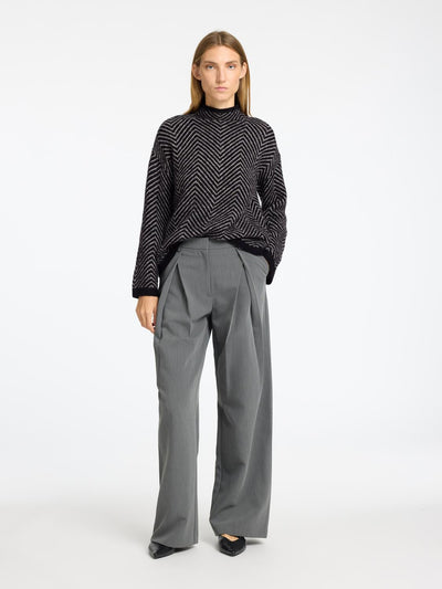 Slflulu Ls Herringbone Knit High Neck