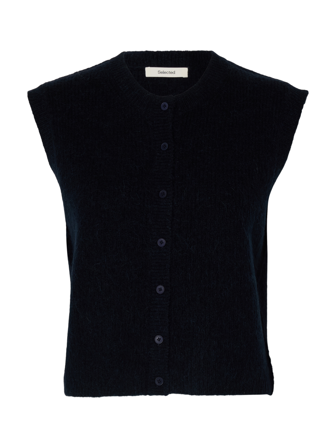 Slflulu Sl Button O-Neck Vest