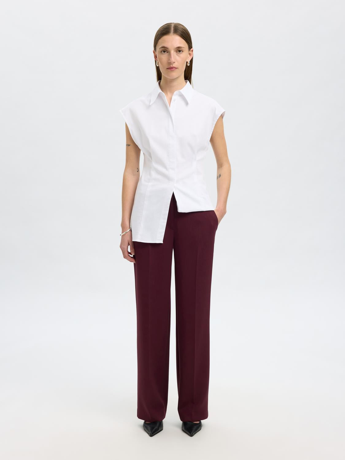 Slfrita Mw Wide Pant Mel