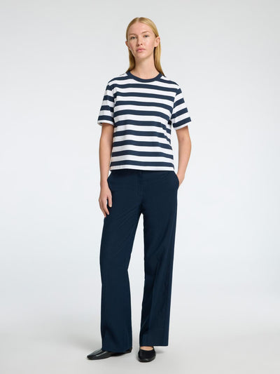SLFESSENTIAL SS STRIPED BOXY TEE