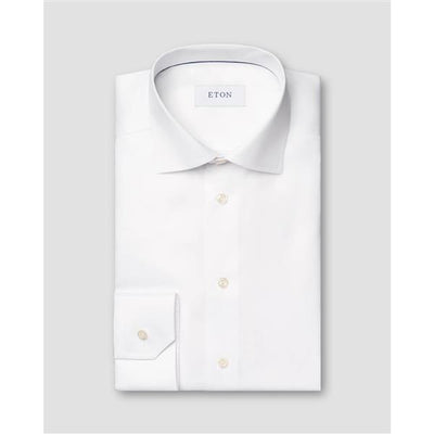 White Signature Twill Shirt - Contemporary fit