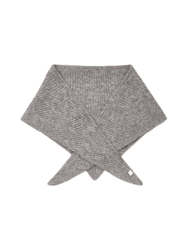 Alpaca-Wool Triangle Scarf