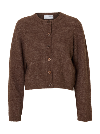 Slfsia Ras Ls Knit Cropped Cardigan