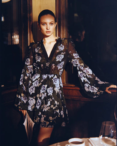 Georgette V-Neck Dress