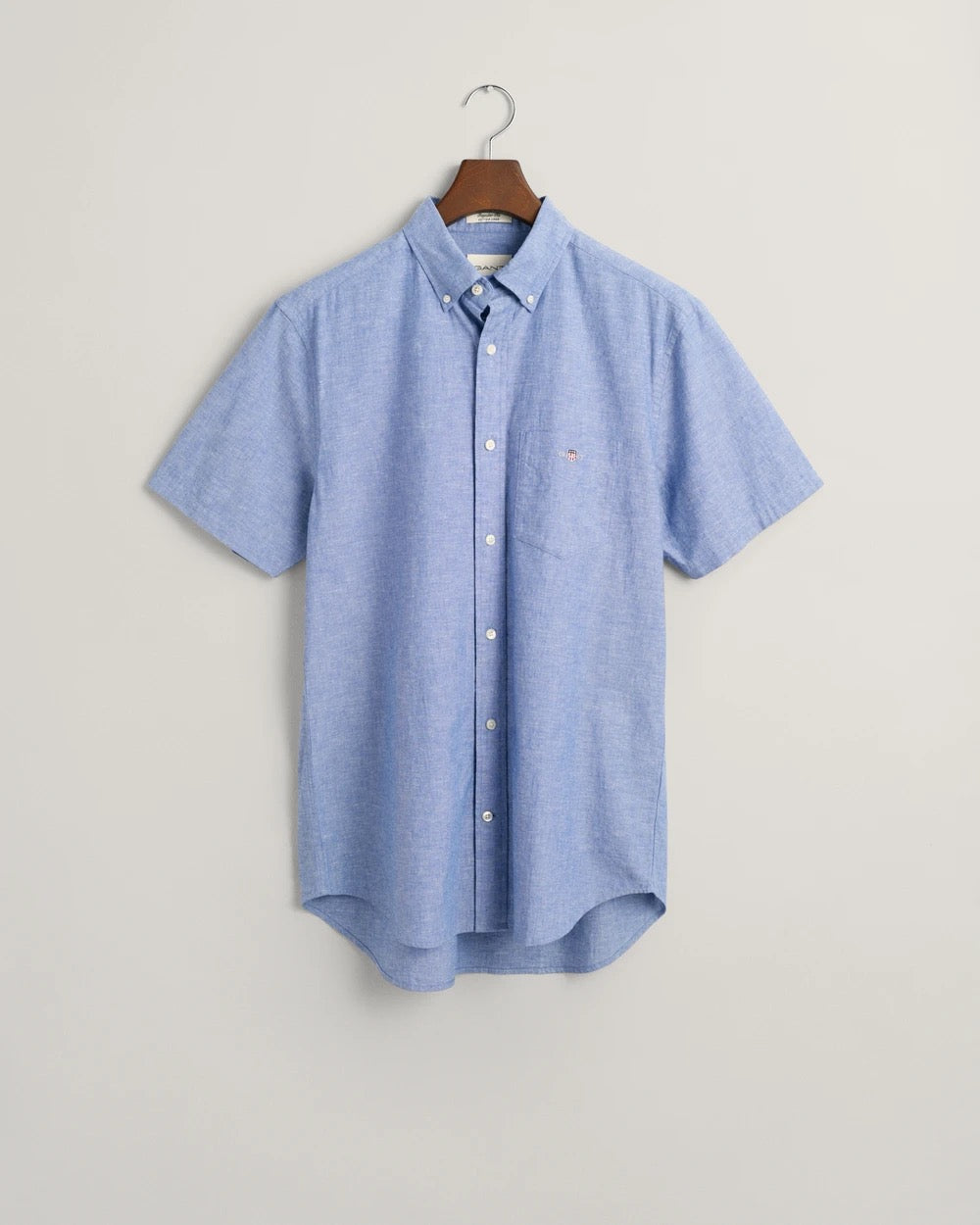 Reg cotton linen ss shirt