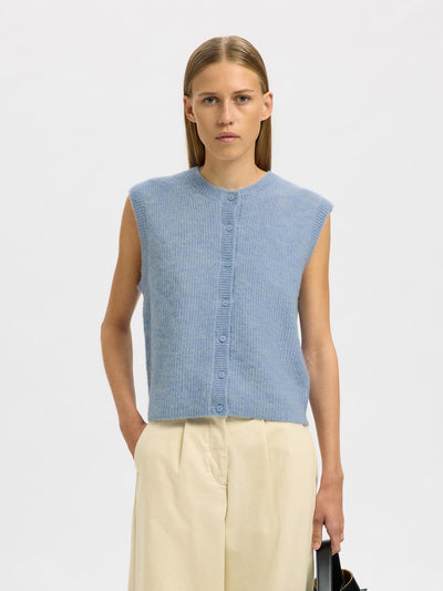 Slflulu Sl Button O-Neck Vest