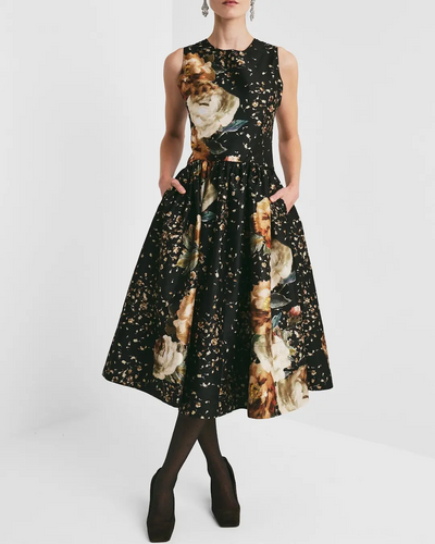 Taffeta Midi Dress
