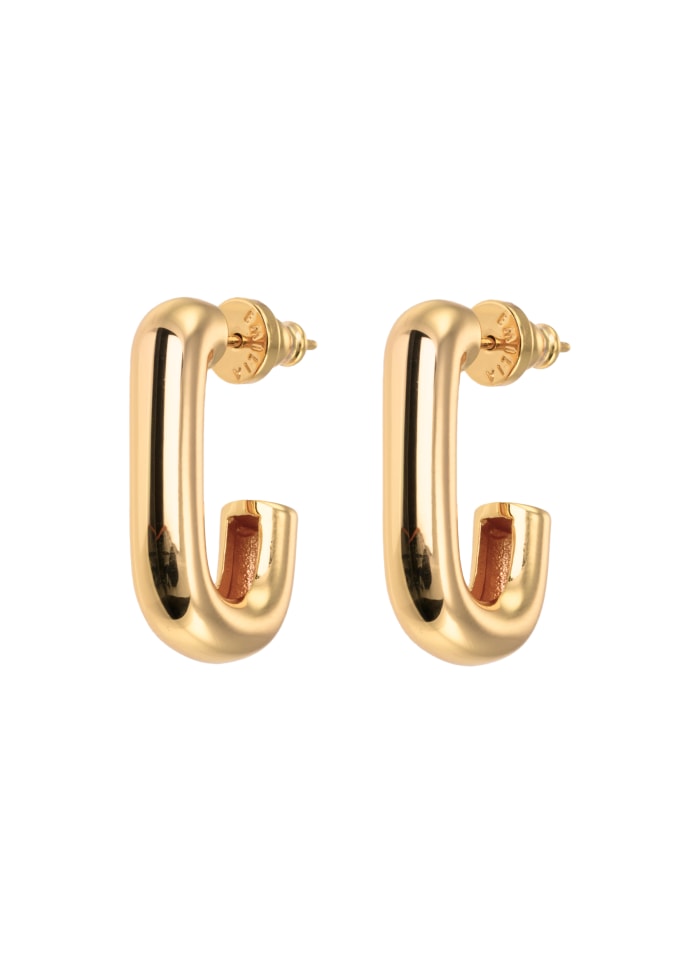 Square Chunky Hoops Gold