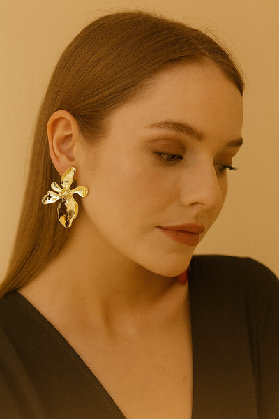 Flower Gold Earrings