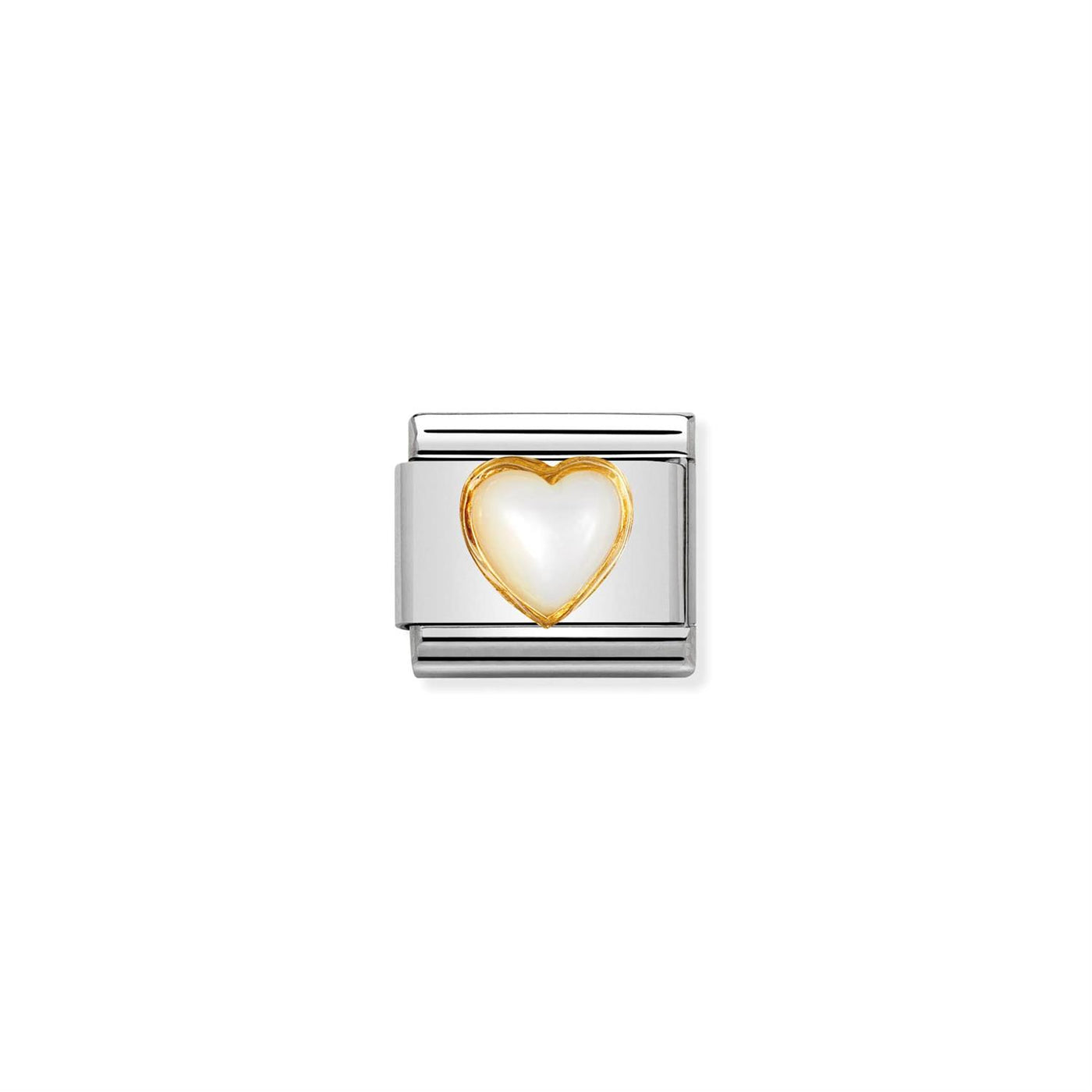 Stones Hearts white mother of pearl