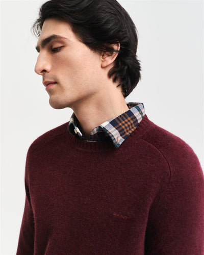 Wool blend c-neck