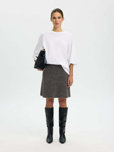 Slflulu Brushed Hw Knit Skirt
