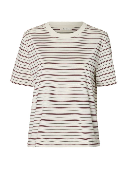 Slwessential Ss Striped Boxy Tee