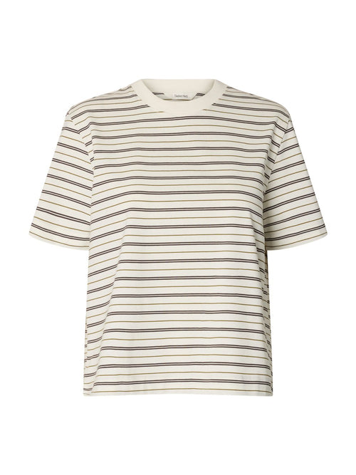 Slwessential Ss Striped Boxy Tee