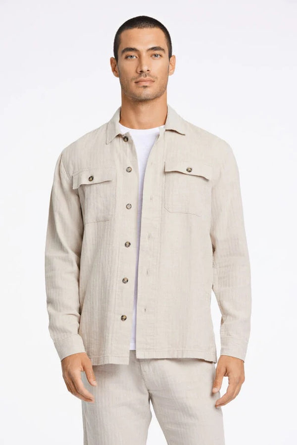 Cotton linen overshirt