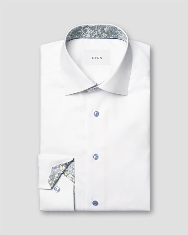 Floral Effect Signature Twill Shirt Slim