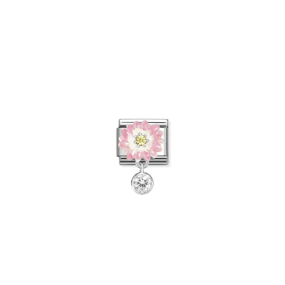 Pink daisy with roundel