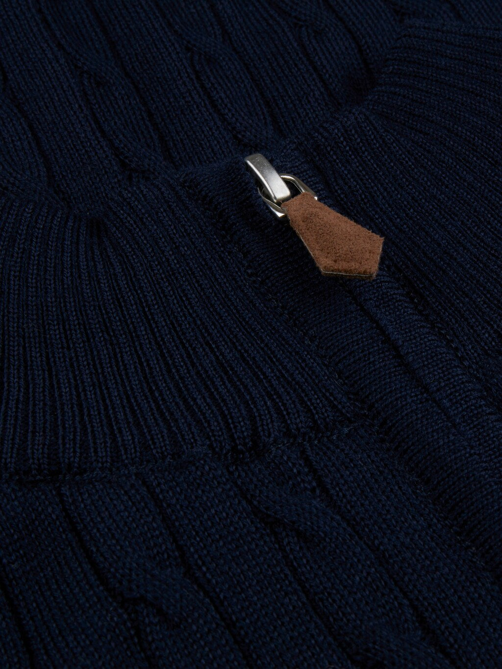 Sweater knitted half zip merino