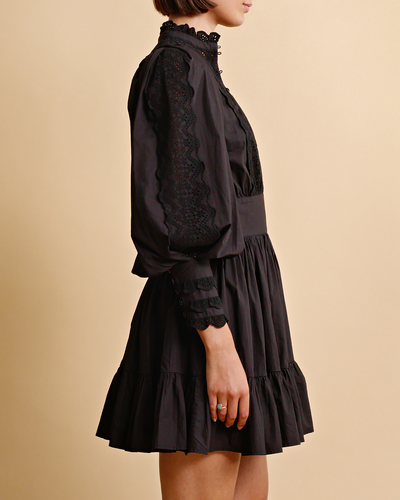 Decorated Poplin Mini Dress
